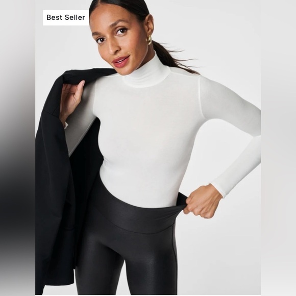 SPANX Faux Leather Leggings | Size Medium - Picture 8 of 9